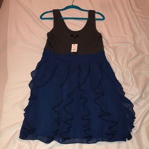 Formal Gray and navy blue dress size: 10